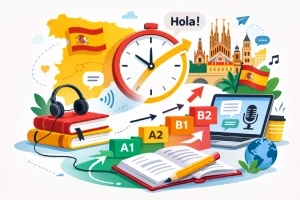 مدت زمان لازم برای تسلط به زبان اسپانیایی + جدول زمانی