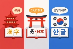 تفاوت ها و شباهت های زبان چینی و ژاپنی و کره ای