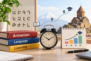 یادگیری زبان ارمنی چقدر طول میکشد