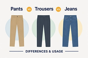 فرق pants و trousers و jeans؛ تفاوت و کاربرد هر کدام