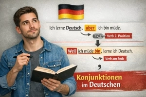 حروف ربط در زبان آلمانی (کاربردها و نحوه استفاده در جملات)