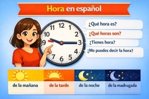 بیان ساعت و زمان به اسپانیایی (تلفظ + مثال کاربردی)