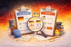 مقایسه جامع آزمون‌های زبان آلمانی: Goethe، TestDaF، Telc، ÖSD و DSH