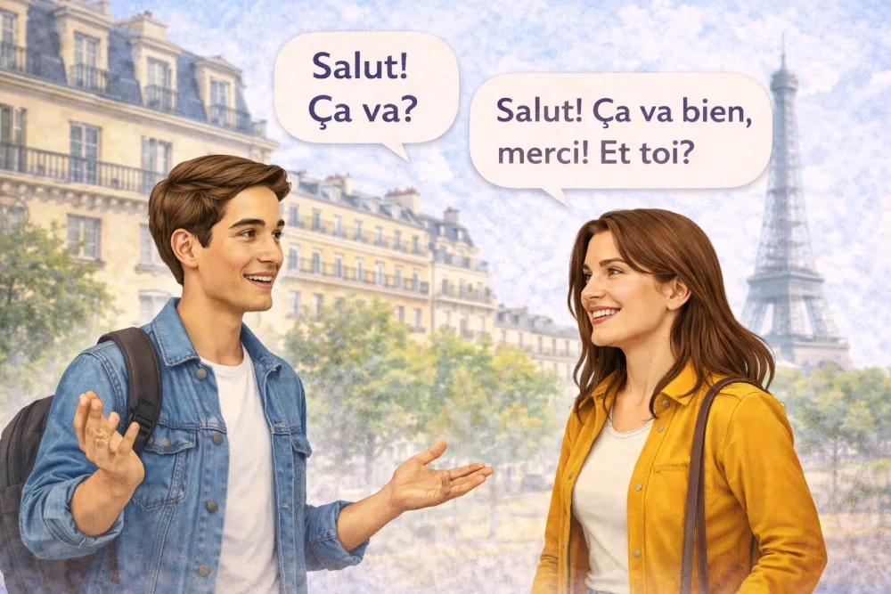 سلام و احوالپرسی به ز بان فرانسوی