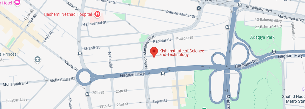 نقشه آموزشگاه علوم فنون کیش