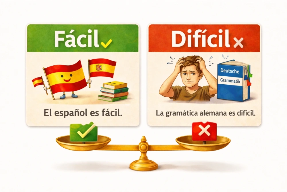 سختی یادگیری زبان اسپانیایی