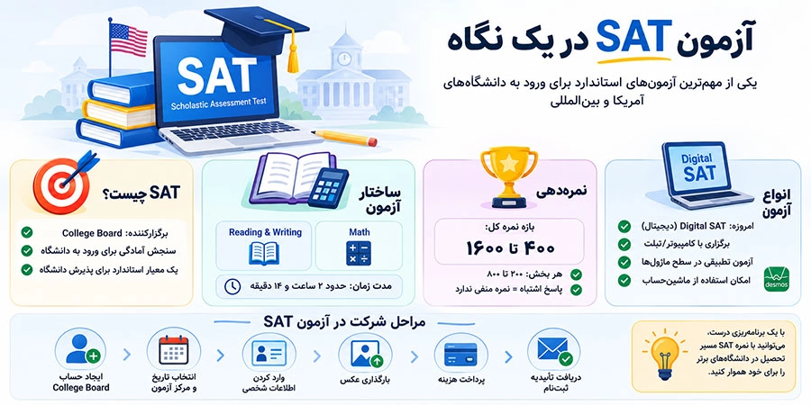 راهنمای جامع آزمون SAT