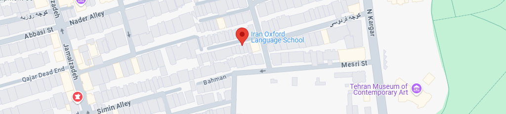 تصویر نقشه آموزشگاه زبان ایران آکسفورد