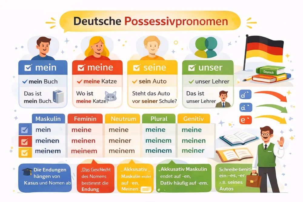 ضمایر ملکی داتیو و اکوزاتیو