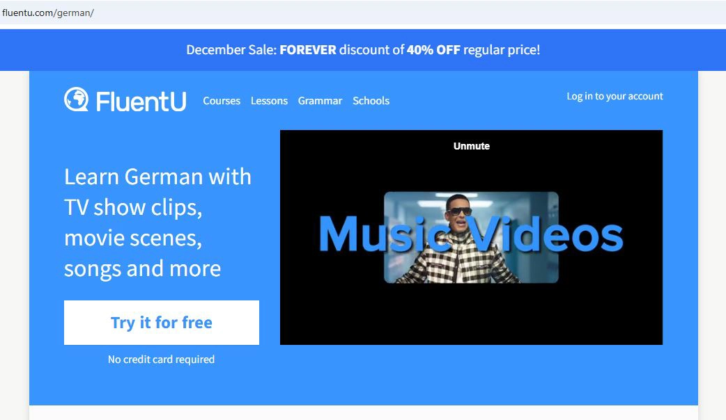 سایت FluentU برای یادگیری آلمانی با ویدئوهای واقعی و خلاقانه
