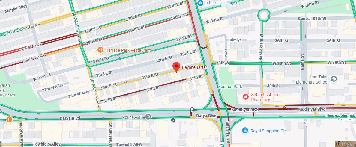 لوکیشن آموزشگاه آیلتس بیان برتر