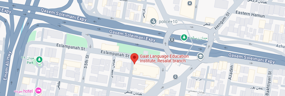 نقشه آموزشگاه زبان گات رسالت