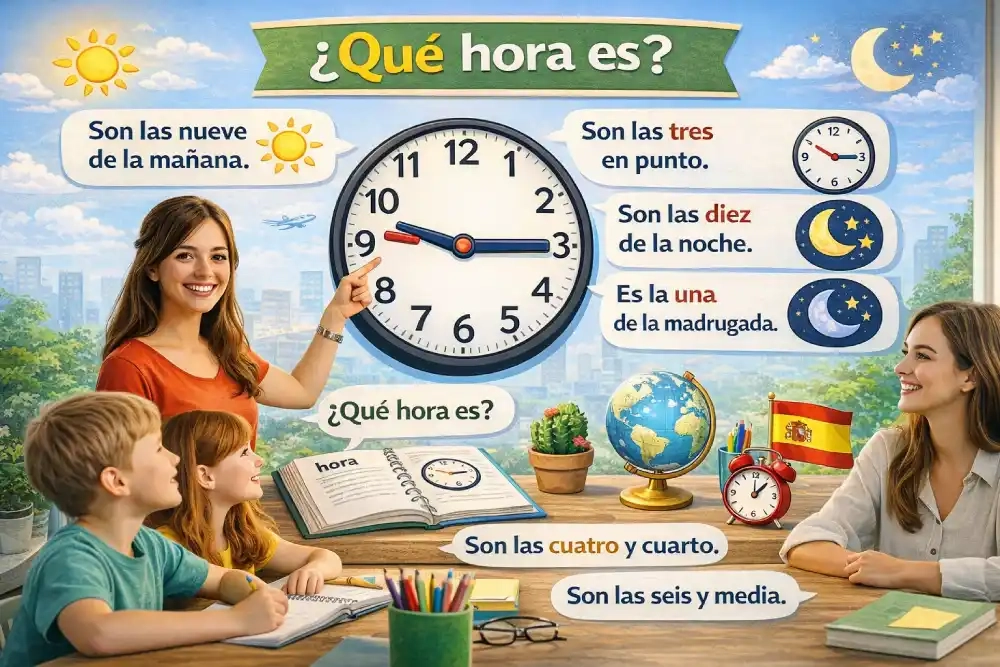 گفتن ساعت به اسپانیایی