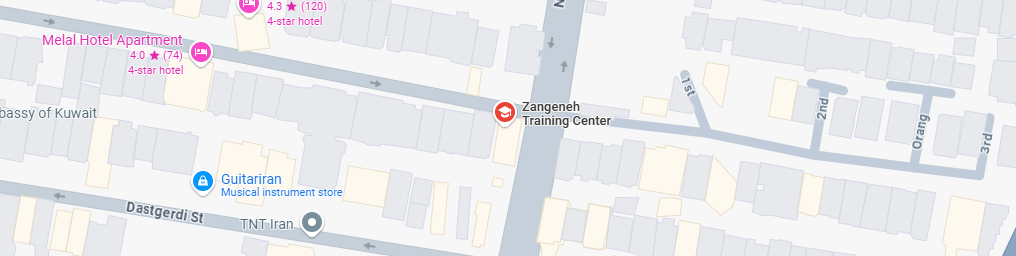 نقشه آموزشگاه زنگنه