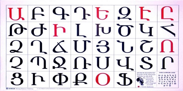 قدیمی ترین حروف الفبا در ارمنستان