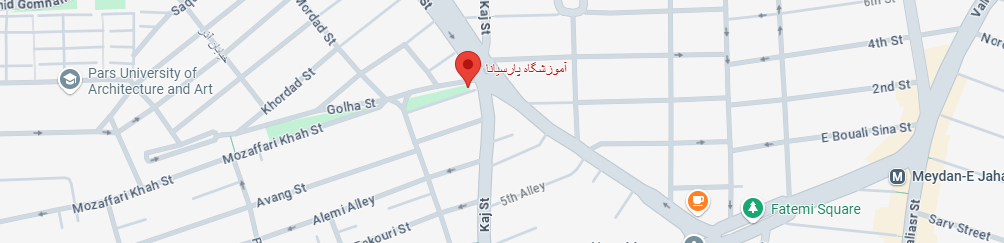 تصویر نقشه آموزشگاه زبان پارسیانا