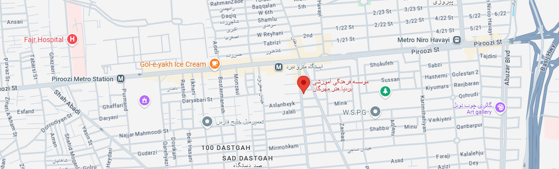 نقشه آموزشگاه هنر مهرگان