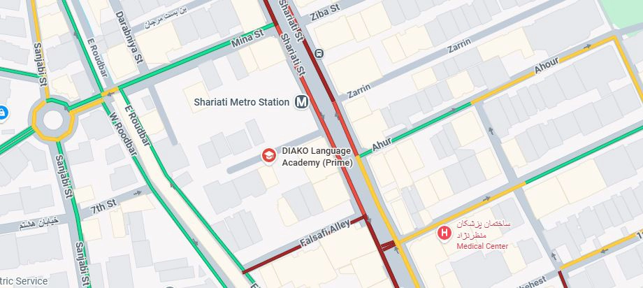 لوکیشن آکادمی زبان دیاکو (آیلتس سنتر)