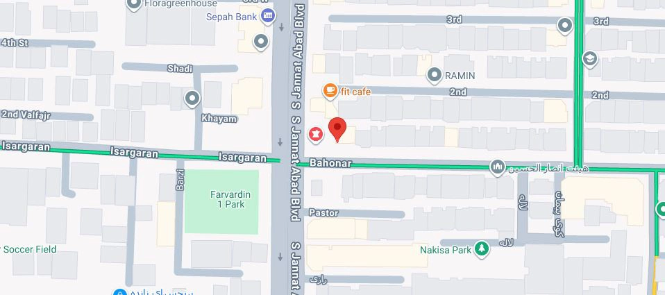 لوکیشن آموزشگاه زبان گات شعبه جنت آباد