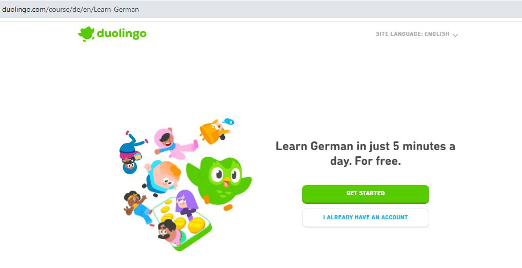 یادگیری زبان آلمانی با سایت Duolingo