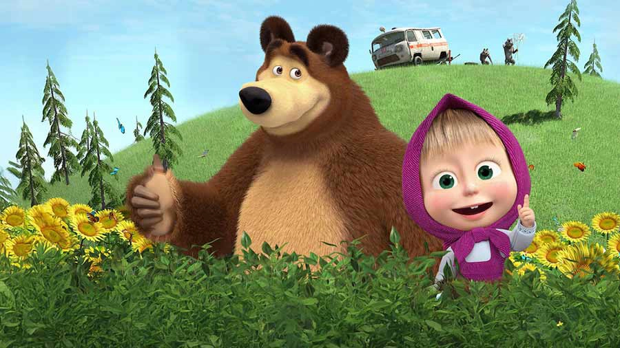 کارتون Masha and the Bear برای تقویت زبان انگلیسی کودکان