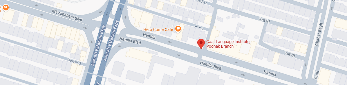 نقشه آموزشگاه زبان گات پونک