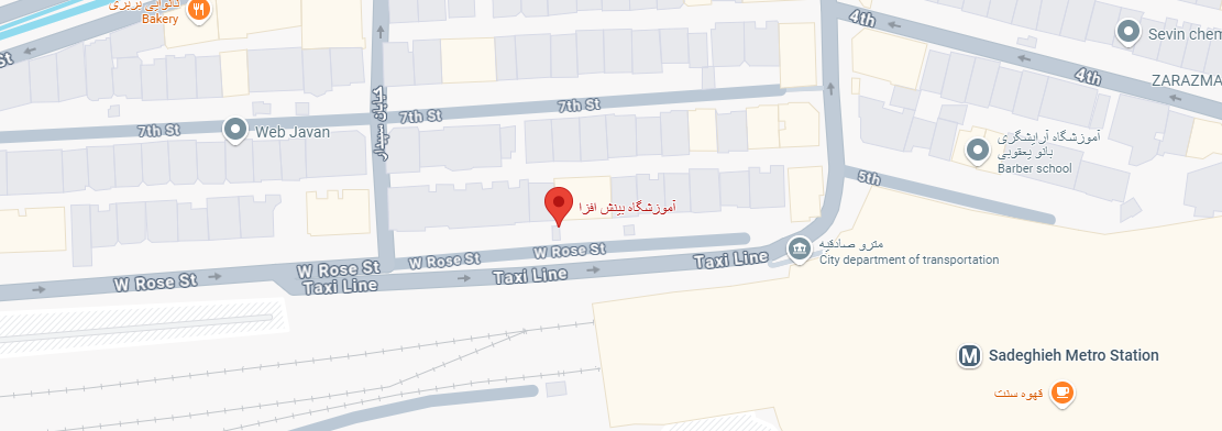 نقشه آموزشگاه بینش افزا