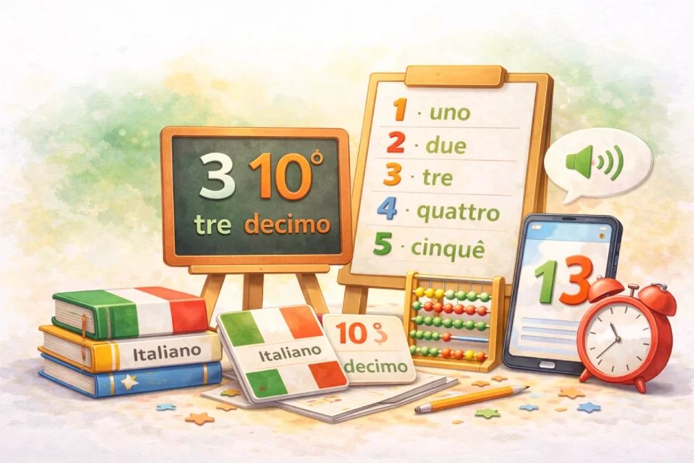 شمارش اعداد به زبان ایتالیایی