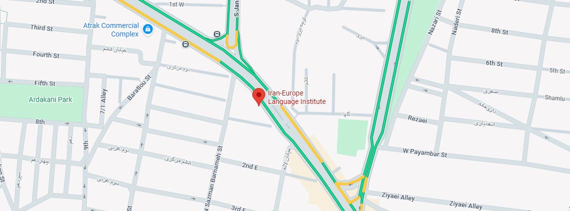 لوکیشن آموزشگاه زبان ایران اروپا