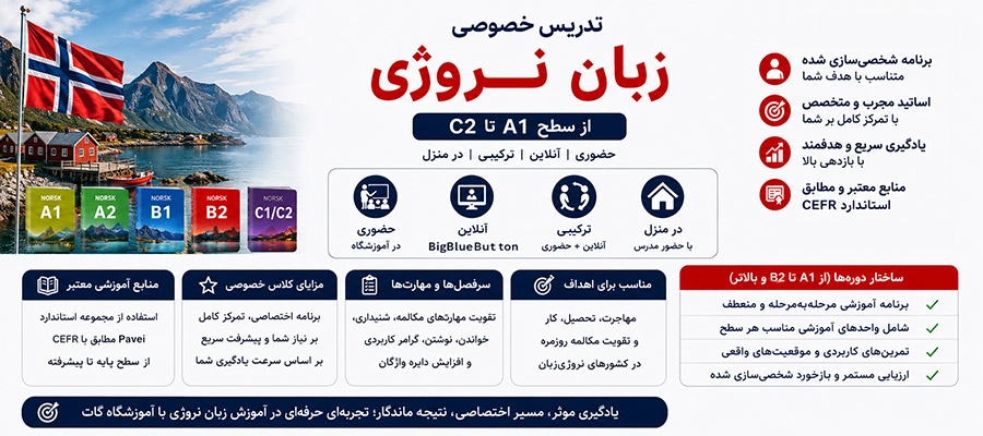 تدریس خصوصی زبان نروژی حضوری و آنلاین
