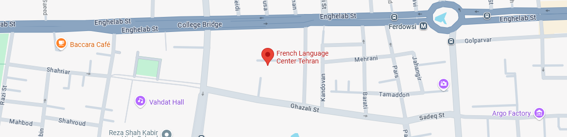نقشه مرکز زبان فرانسه