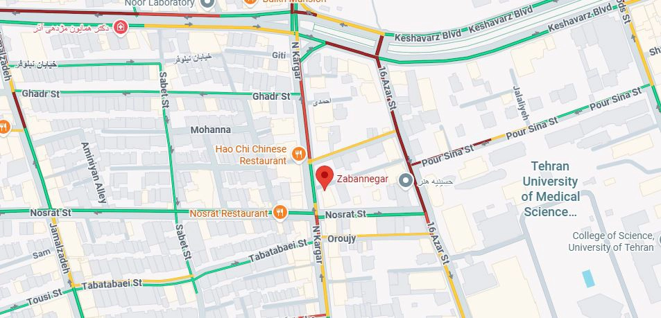 لوکیشن موسسه زبان نگار