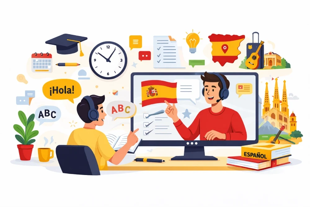 زمان لازم برای صحبت کردن به اسپانیایی